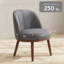 Chaise d'appoint moderne rembourrée avec pieds en bois massif-1898385722