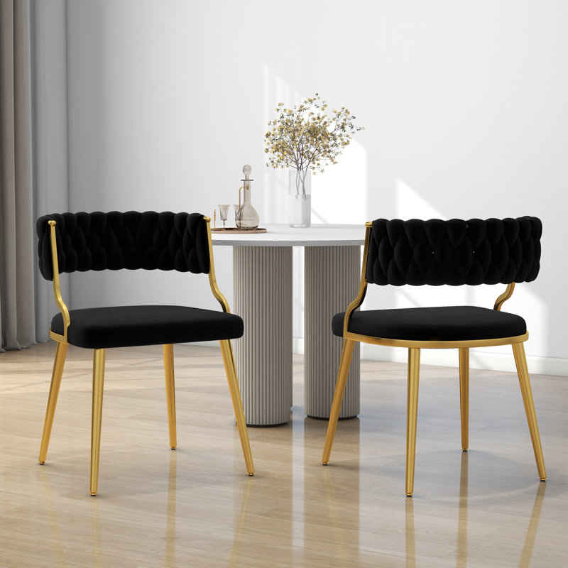 Christal Upholstery Dining Chair, Black
