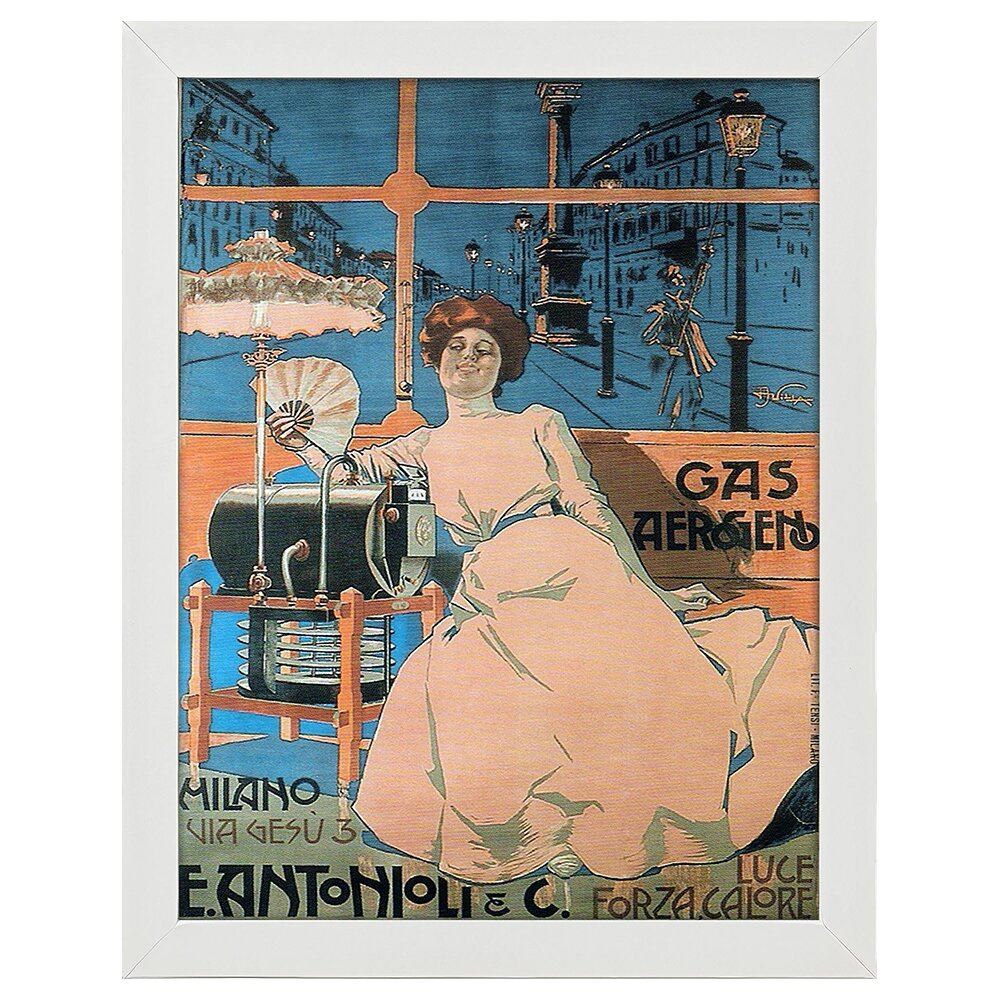 Leinwandbild Vintage Advertising Poster Aerogen Gas