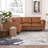 Elbing Upholstered L-Shaped Sectional Symmetrical