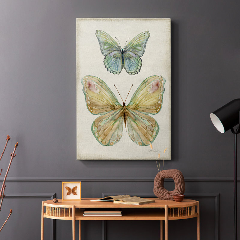 Papillon botanique II - Cavas enveloppés de galerie, H 18 po x l 12 po