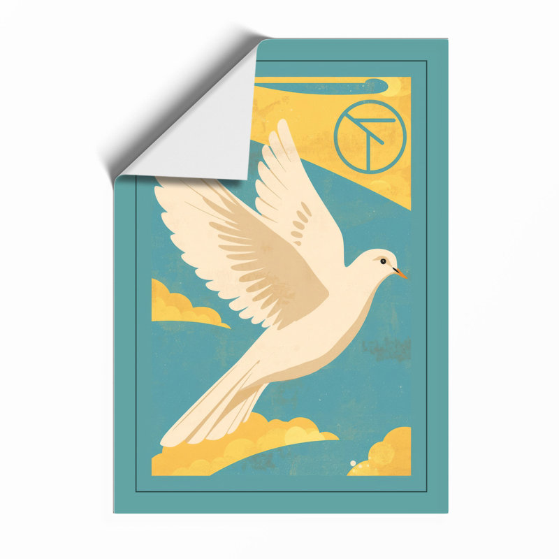 Dove of Peace Geometric - Framed Print, A3 - 42.0 x 29.7 cm, Unframed