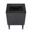 Meuble-lavabo autoportant 24 po Bosse en chêne noir avec comptoir central à 3 trous Bosse-105940852-121676152-105940854
