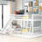 Bedroom Bunk Bed Twin/Twin With Slide And In White Adjustable Stylish
