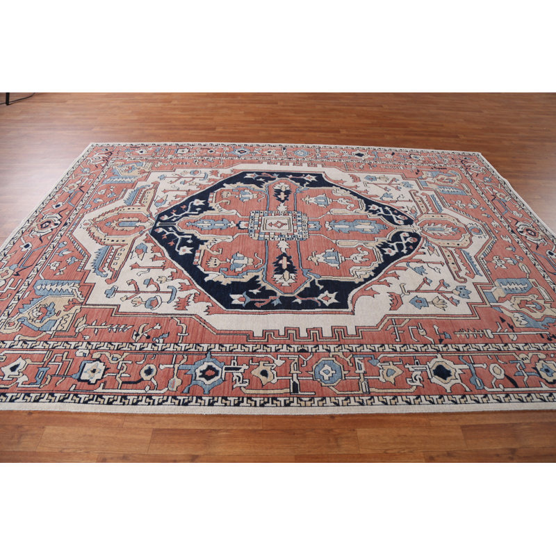 One-of-a-Kind Rectangle 7'0" x 9'9" New Age Rectangle Wool Area Rug in Ivory