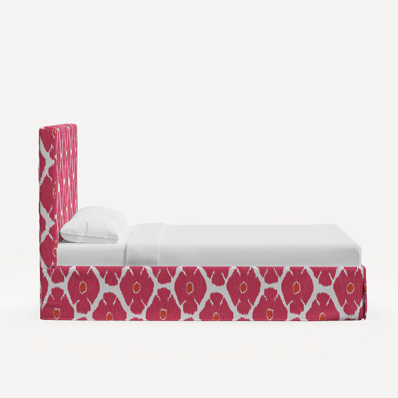 Shona Bed, Twin, Jr Poppy Lotus Geometric Linen