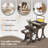 3PCS Nesting Coffee Table, Side Table with Solid Rubber Wood Legs for Living Room