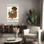 Femme afro lisant une fleur rétro rétro, art mural-129002710