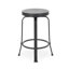 Tabouret de comptoir 2 pièces - industriel moderne, couleur noire, structure en fer, hauteur de siège de 24,25 po, fonction pivotante, tabourets industriels en faux bois avec placage de frêne noir, + métal, pivotant,