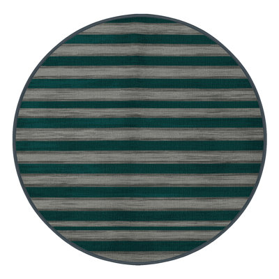 Tapis vert à rayures horizontales lavable à la machine