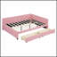 Lit de jour rembourré avec 2 tiroirs de rangement spacieux, tissu en lin durable et structure robuste pour une vie moderne-1656483288
