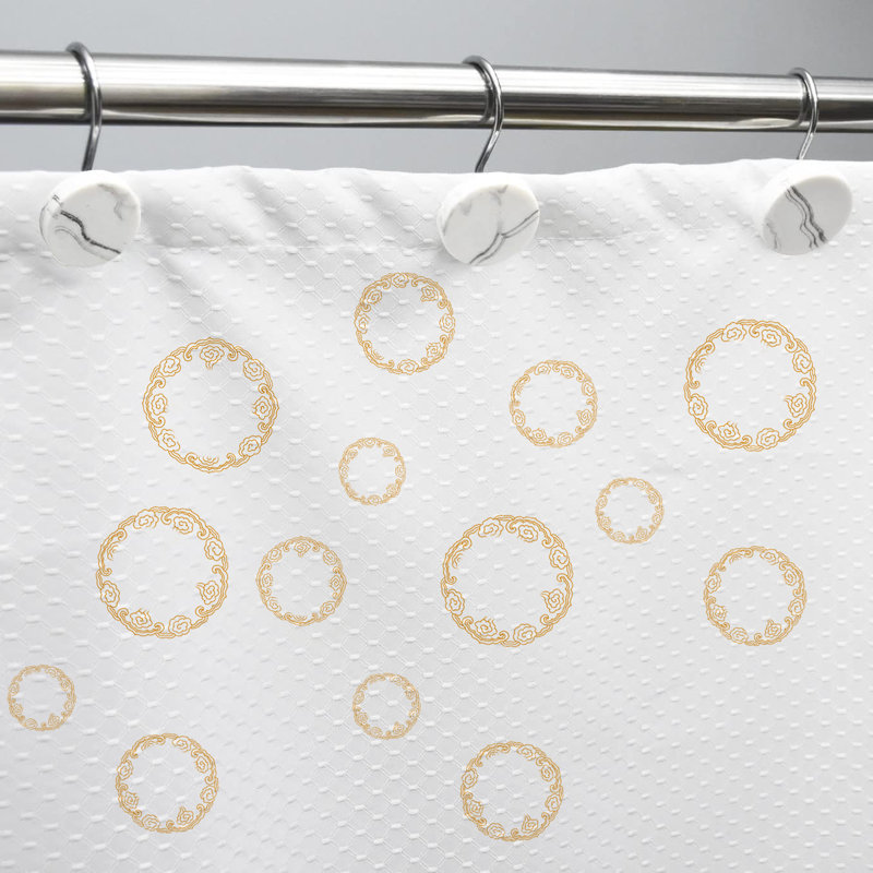 Shower Curtain Hook Rings (12-Pack) Marble