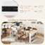 Table de salle à manger pliable avec roulettes cachées et prise de courant multi-ports - Solution d'îlot de cuisine polyvalente-54752915