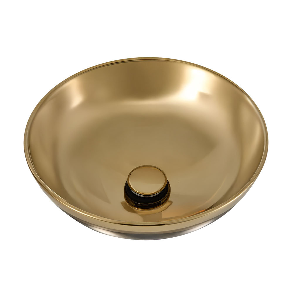 Round Ceramic Countertop Washbasin Vessel Sink