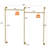 Joshoua 80.7'' Metal Wall Mounted Clothes Rack