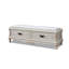 Banc de rangement sculpté en chêne velours de style européen pour chambre et salon