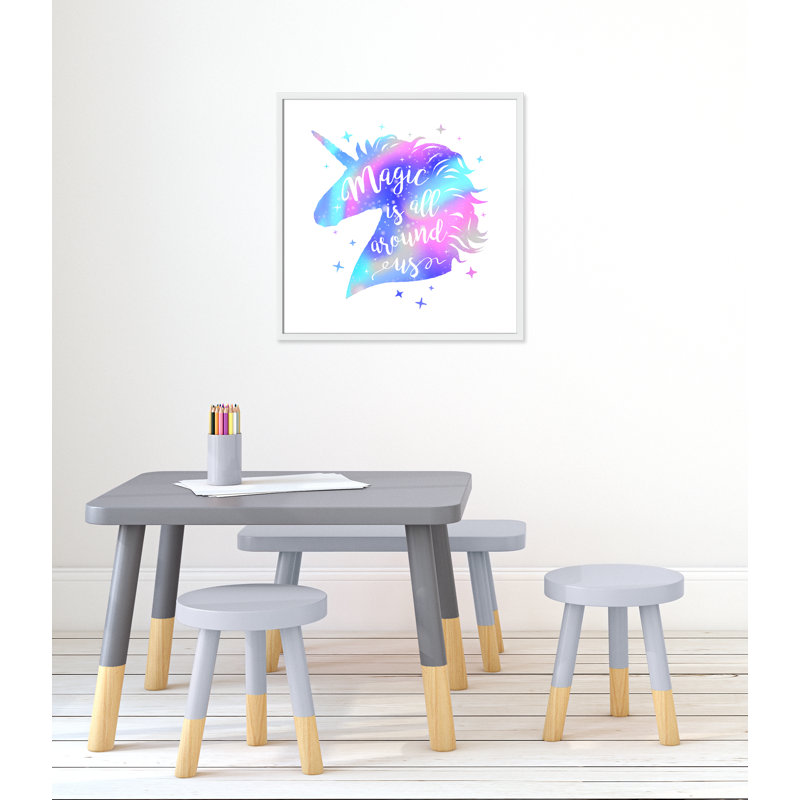 «Magic Is All Around Us», impression sur papier, H 26,5 po x l 26,5 po x P 1,18 po, Encadré de boîte blanc