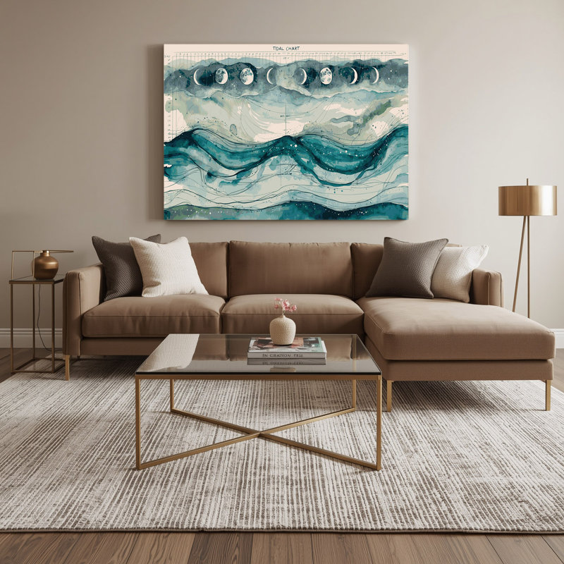 Art mural sur toile vert, H 11 po x l 14 po