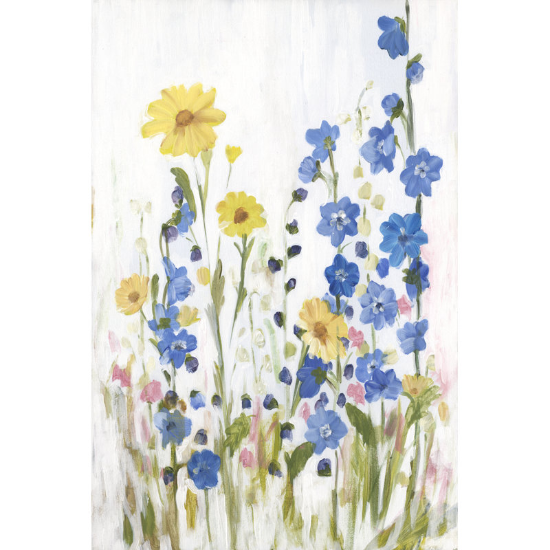 " Periwinkle Wildflowers II ", 18" H x 12" W x 1" D
