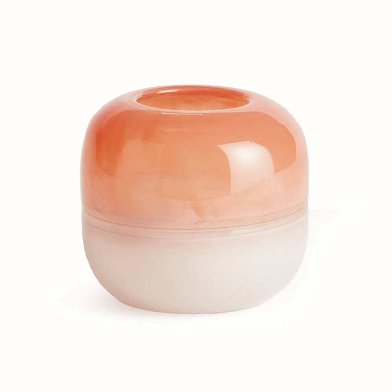 Melora Handmade Glass Table Vase, 5" H x 5.5" W x 5.5" D