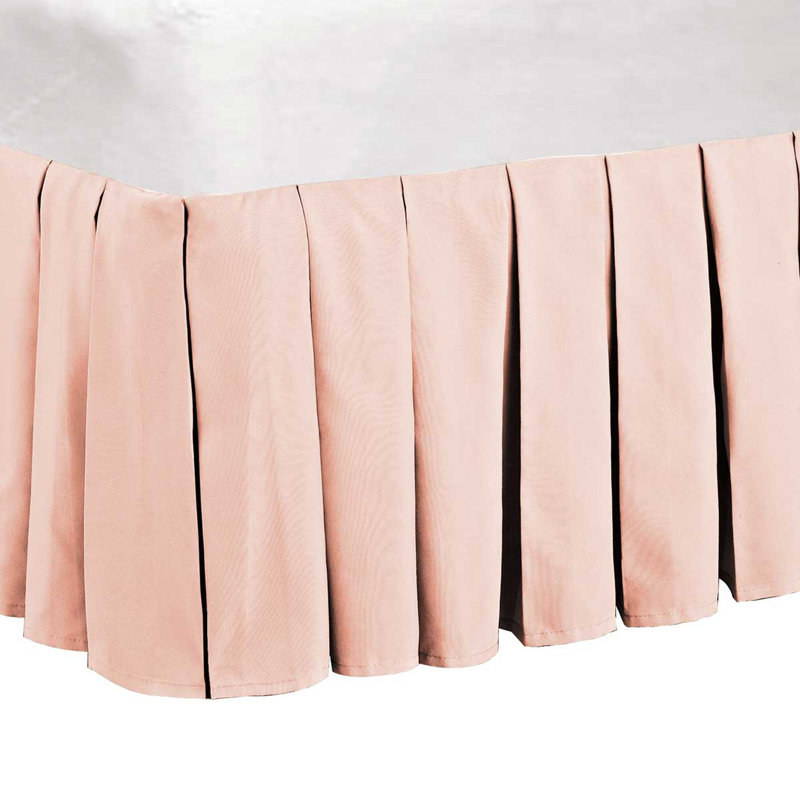 Ruffled Bed Skirt, King, Light Pink