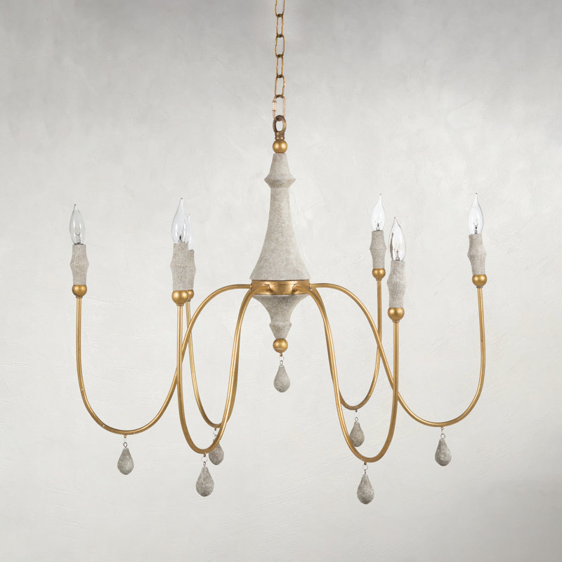 Clay 6 - Light Candle Style Classic / Traditional Chandelier