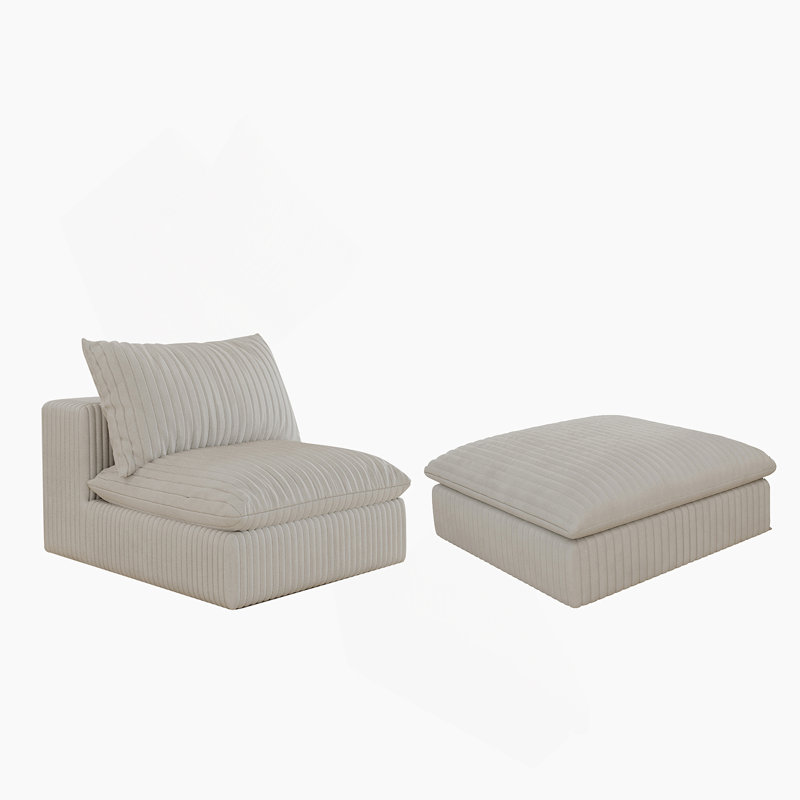 1 siège central + 1 repose-pieds-BLANC, Blanc