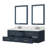 60" Wall-Mounted Double Bathroom Vanity Set with Mirror-82339553-82339552