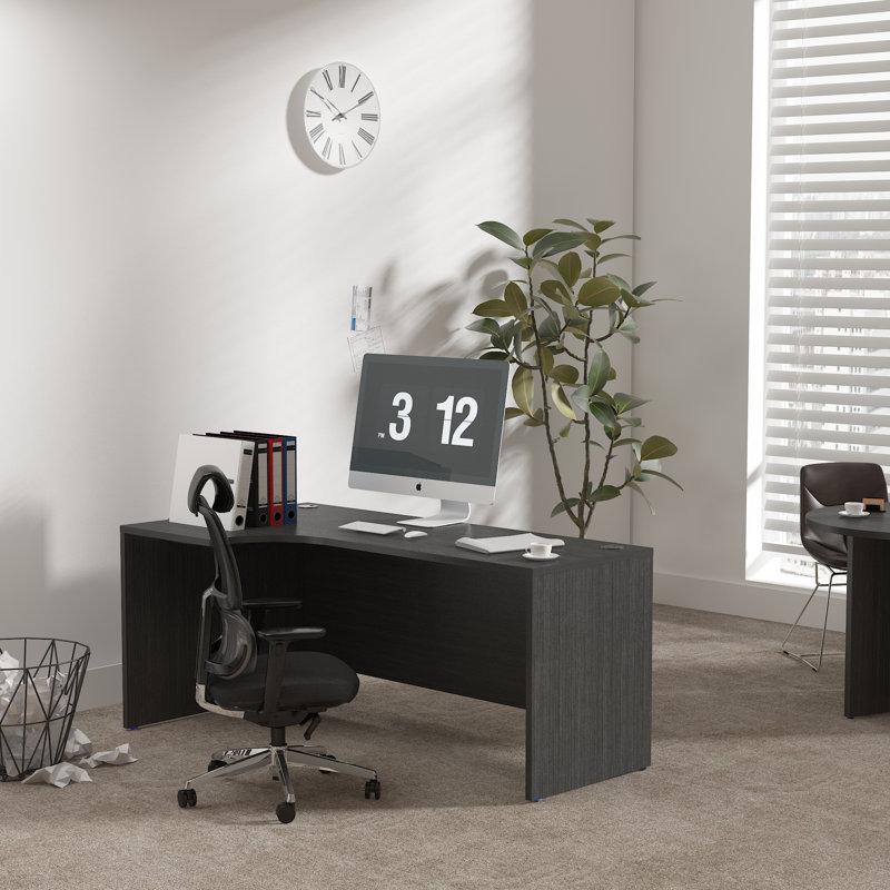 Left Handed Corner Desk, Gray