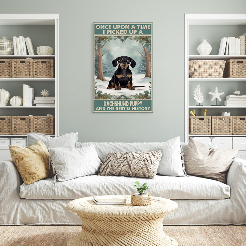 «I Picked Up a Dachshund», impression sur toile tendue, H 20 po x l 16 po x P 1,25 po