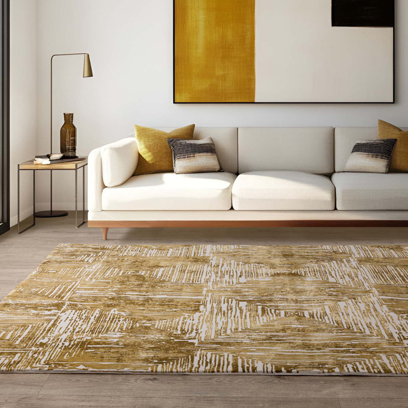 Brenetta Geometric Shapes Area Rug, Rectangle 80 x 150cm