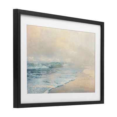 «Pale Beach Fading Neutrals», reproduction encadrée sous verre, design by Creative Studio