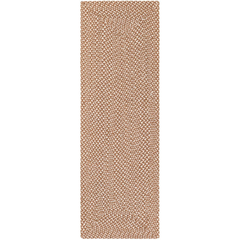 Tapis contemporain brun clair Natura, Tapis de couloir 2 pi x 6 pi 1 po