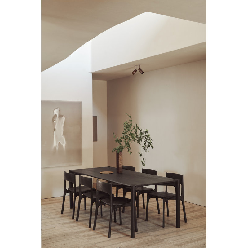 PI dining chair - oak 48/53/79, Dark Brown