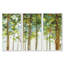 Étude de forêt verte - ensemble d'art mural sur toile traditionnel encadré de 3
