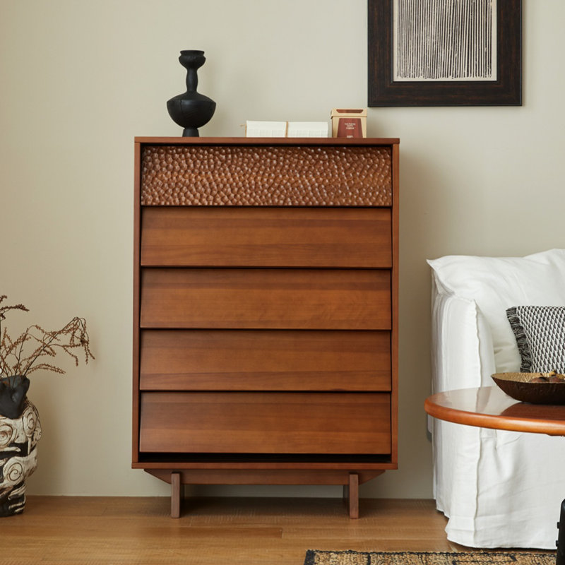 Commode d'appoint en bois massif rétro