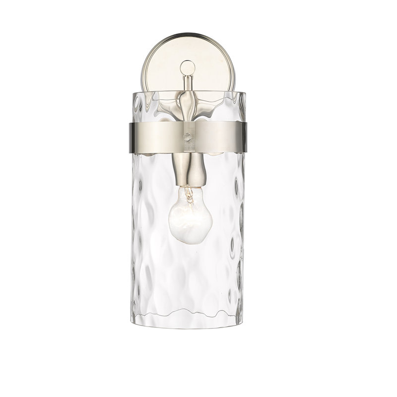 Aultman Armed Sconce, Polished Nickel, 15.5" H x 7.75" W x 6.5" D