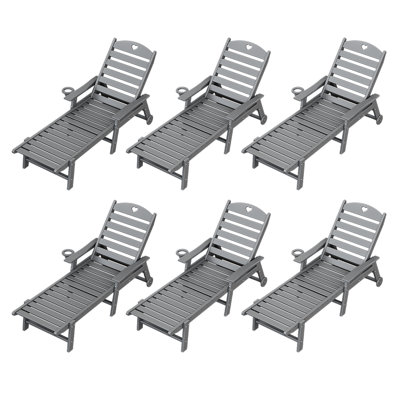 HDPE Patio Lounge chair(6Piece)