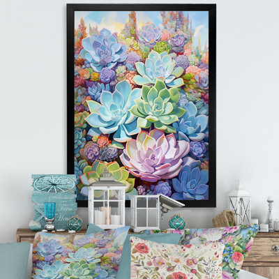 Reproduction sur toile de fleurs douces et grasses