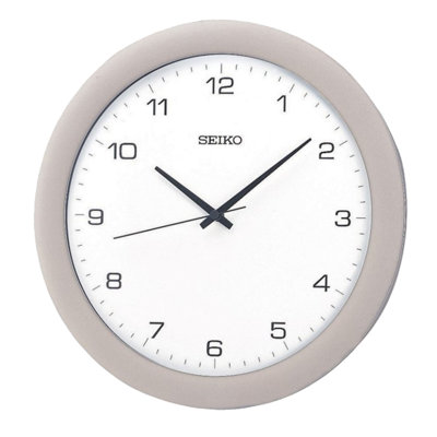 QXA137SLH Wall Clock, Silver-Tone