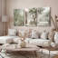 Ensemble de 3 tableaux sur toile représentant un paysage de jardin d'oliviers, pour la décoration du salon-618581521
