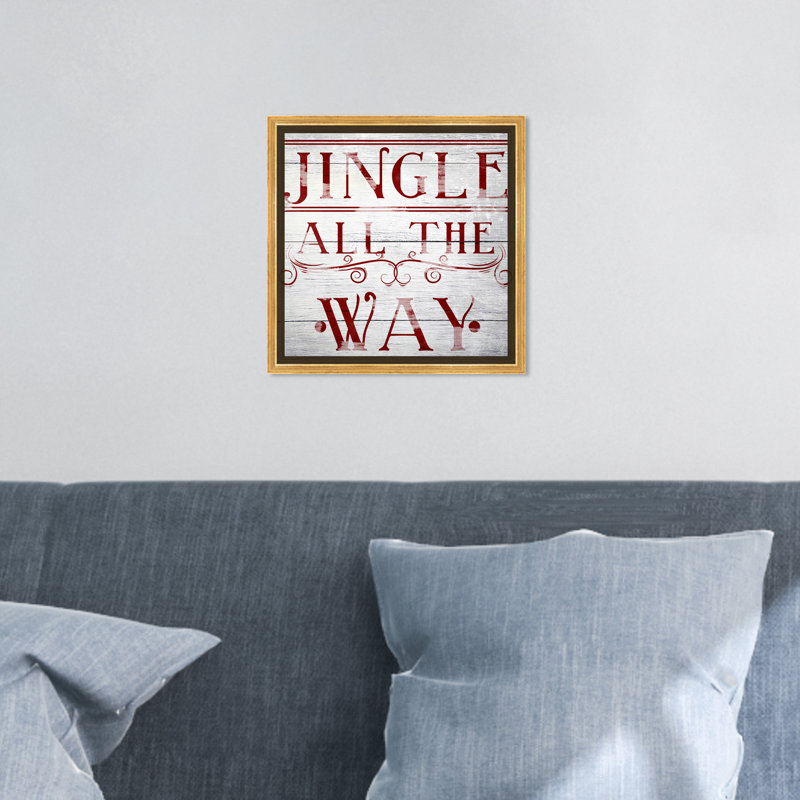 «Jingle All the Way», reproduction d'impression sur toile, H 24 po x l 24 po, Cadre doré