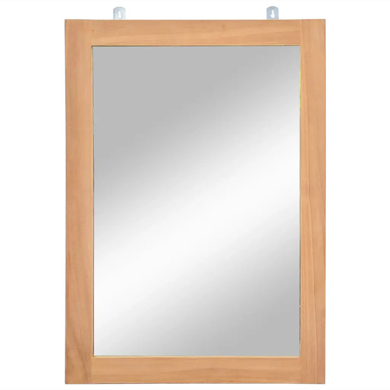 Glenville Wood Flat Wall Mirror