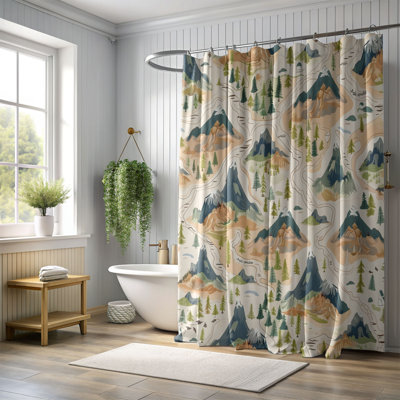 Enchanted Atlas - Rideau de douche Premium