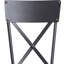 2 chaises d'appoint grises et sablonneuses noires - plateau de table en bois robuste et dossier rembourré style X Cool