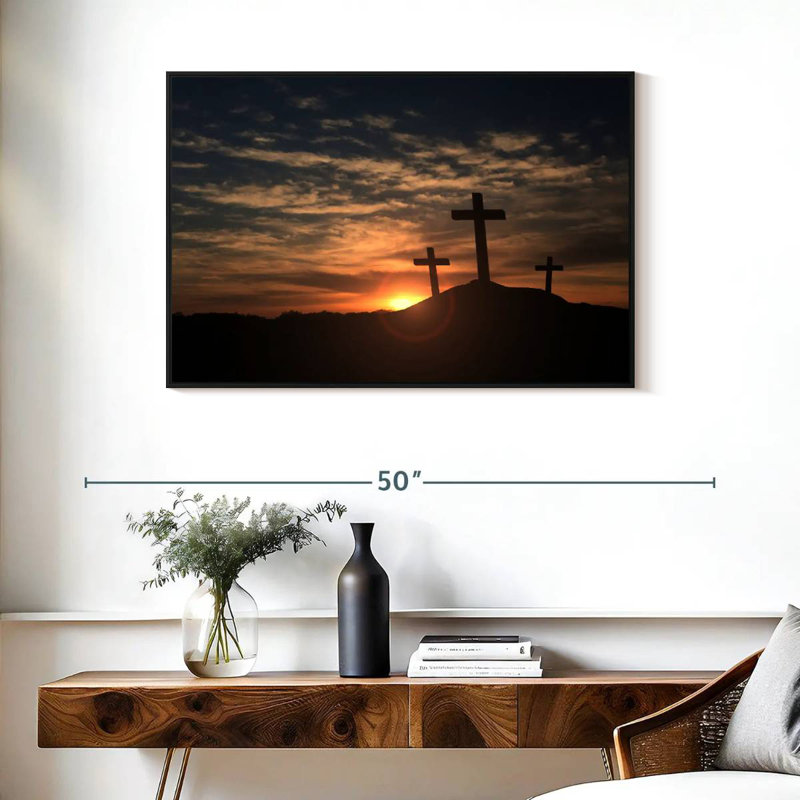 Adella Cross Silhouettes, 25" H x 37" W