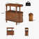 Elinar Wood Narrow End Table With Drawers And Shelf