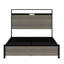 Base de lit plateforme avec tête de lit à DEL avec rangement et 2 USB, grand rangement sous le lit-1287815402