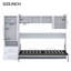 Murphy Bed with Open Shelves and Storage Drawers,Built-in Wardrobe and Table
