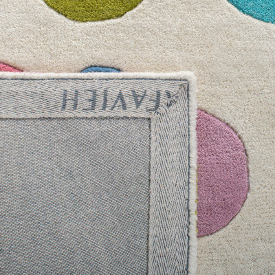 Amier Hand Tufted Wool Polka Dots Rug
